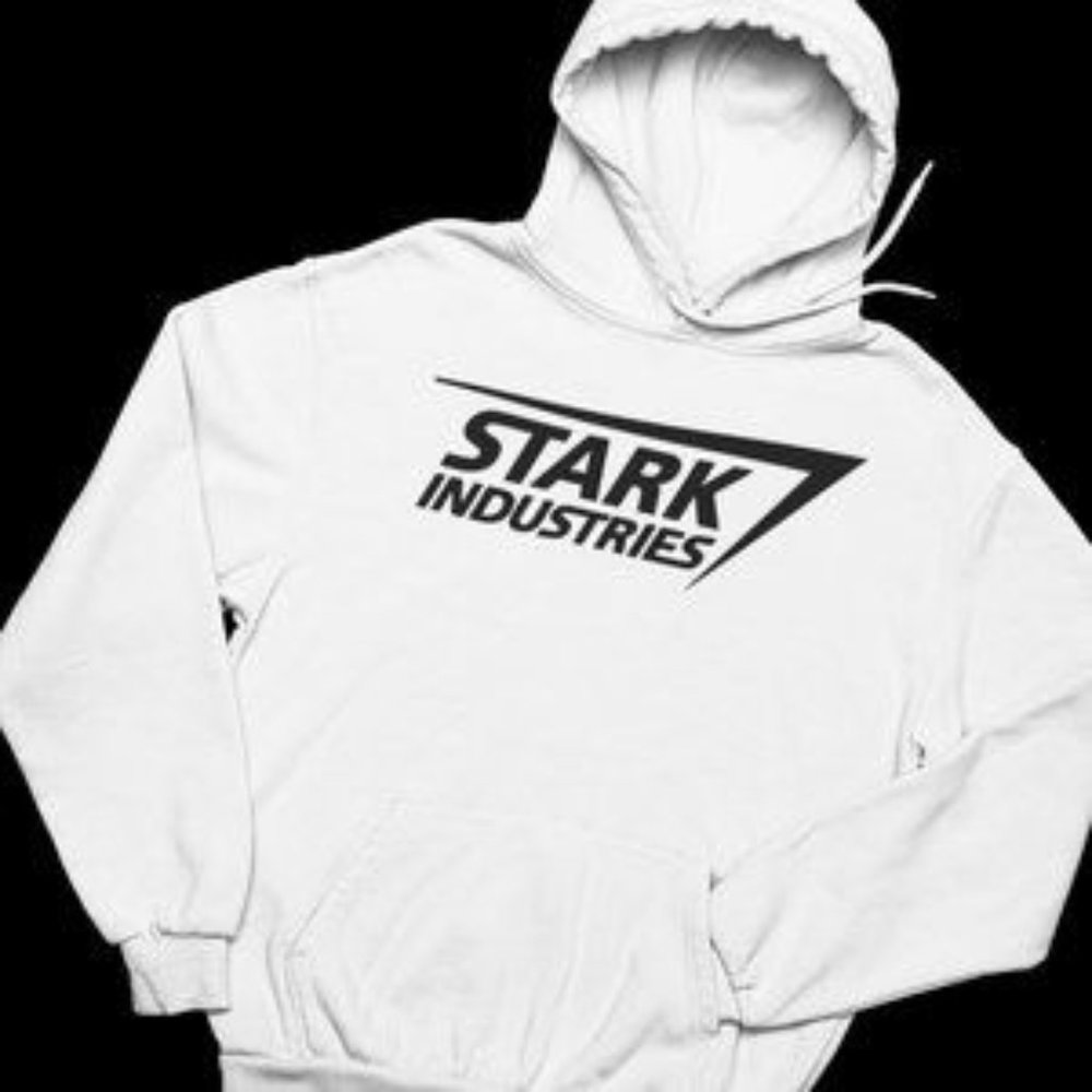 Unisex Stark Iron Man White Unisex Hoodie
